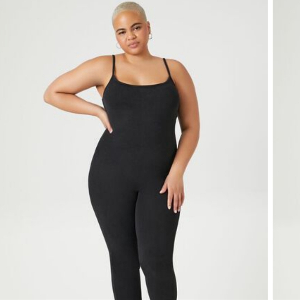 Fitted Black Jumpsuit 2x/3x